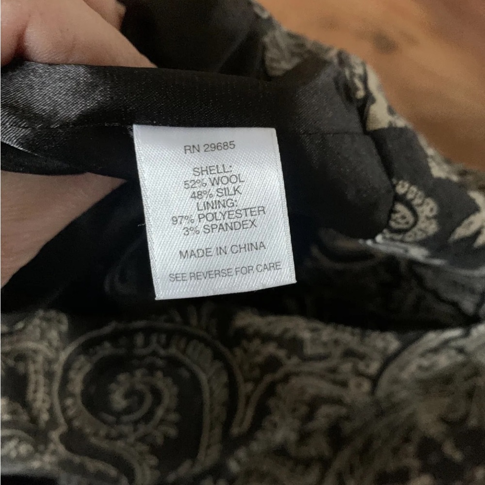 Pendleton Mermaid Skirt Women’s 8p Wool Silk Paisley Career Formal Retro EUC - Picture 3 of 10